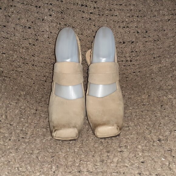 JOHN FLUEVOG-On Course Starboard Ward-Distressed Beige Heels-Sz 8.5-NM - Picture 3 of 10